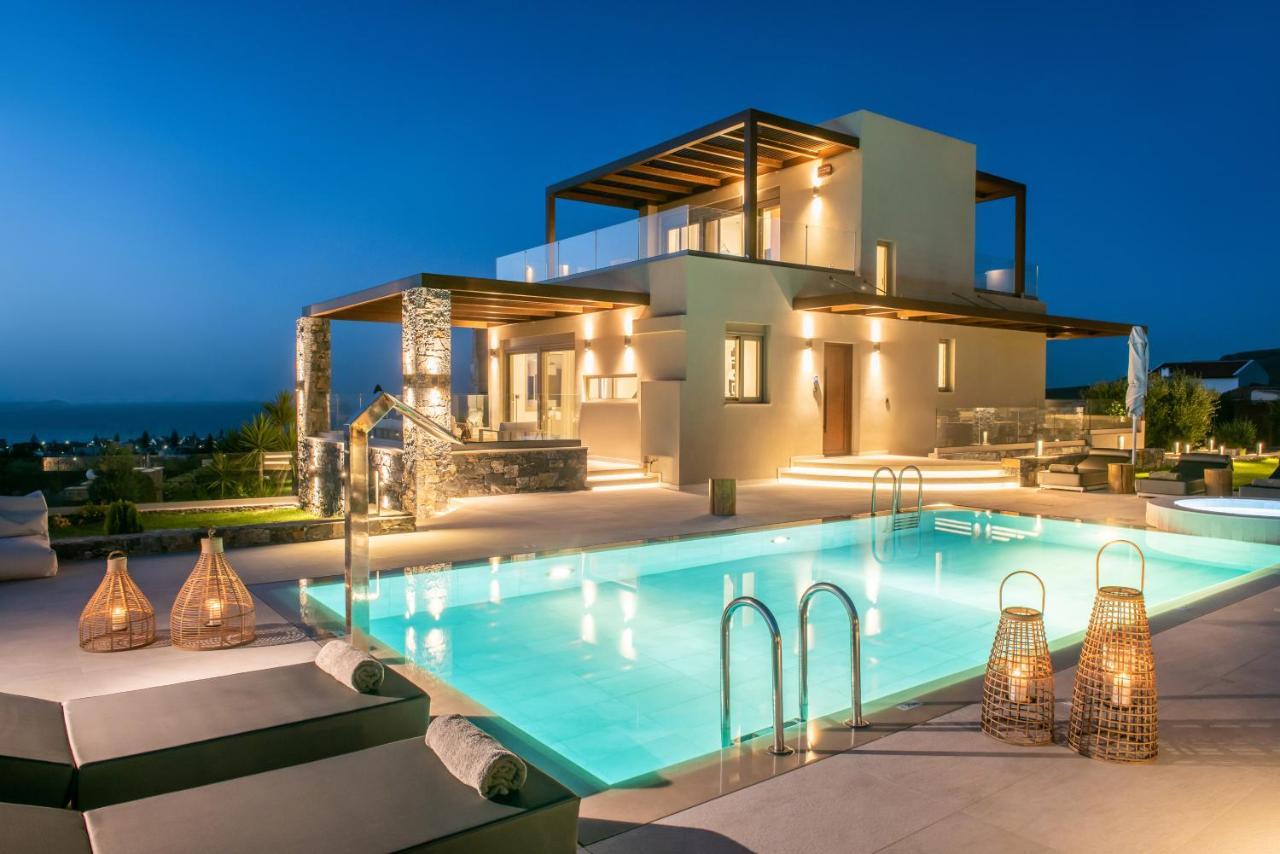 Kymo Instyle Villa - Sea View Private Pool Jacuzzi Kokkini Hani エクステリア 写真